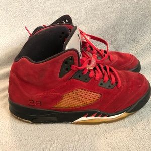 COPY - Jordan 5 Retro Raging Bull Red Suede